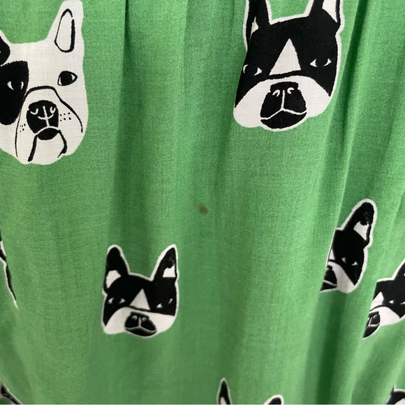 Anthropologie Maeve French Bulldog Print Button Front Long Sleeve Shirt - Picture 4 of 11